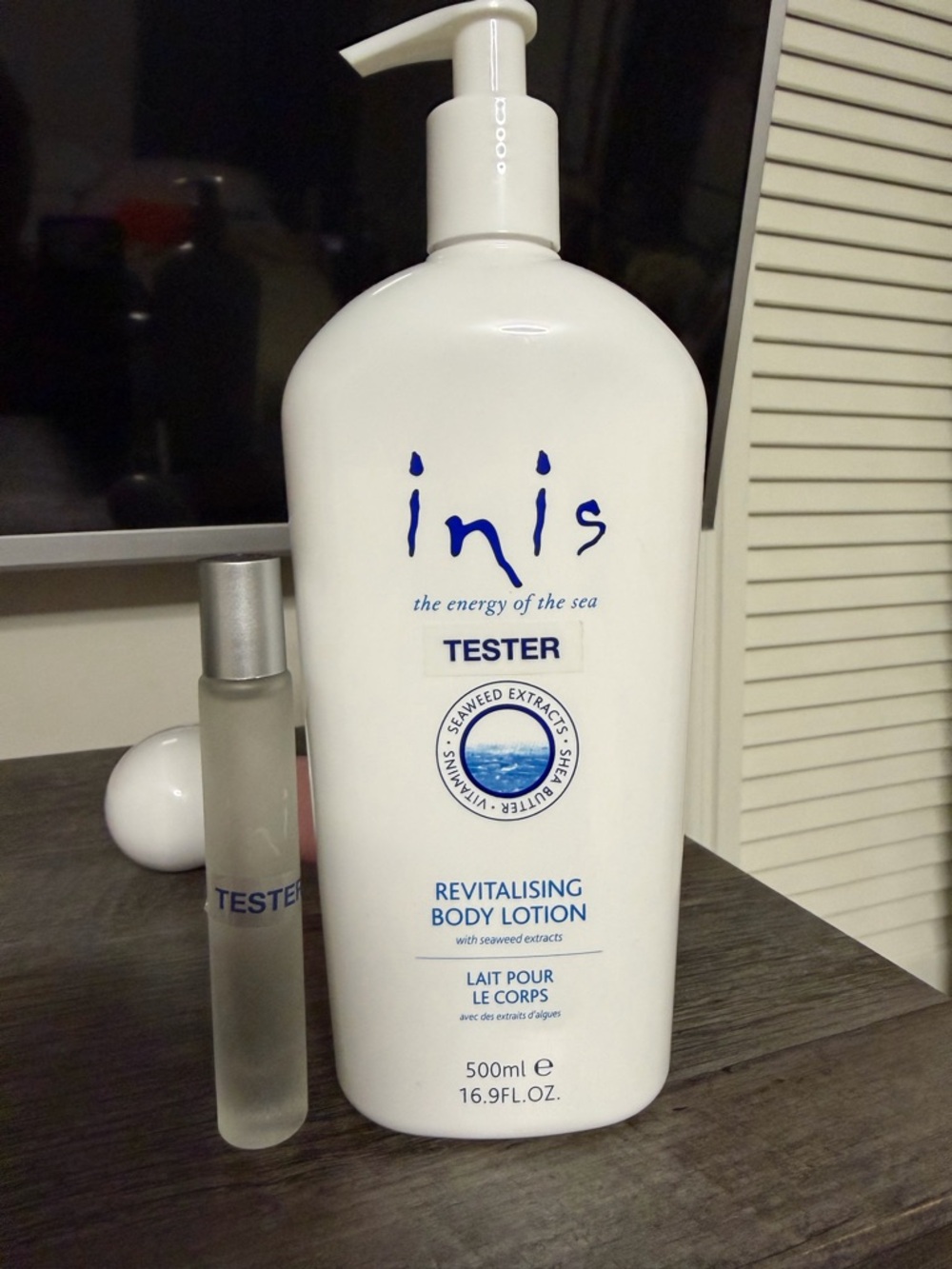 Travel-Size Roller Fragrance Bottle Inis perfume  and full size lotion
